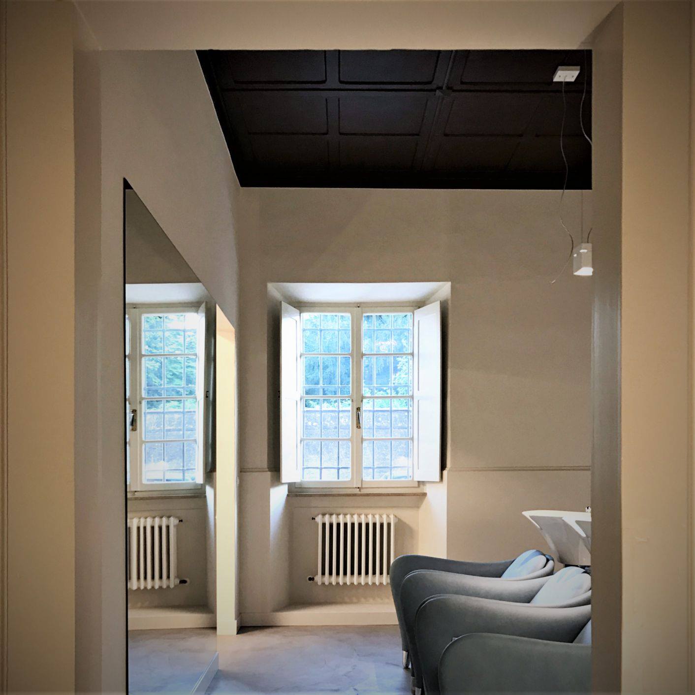arte e cura del capello • francesco valentini | architetto regione marche - La sala lavaggio e colore.