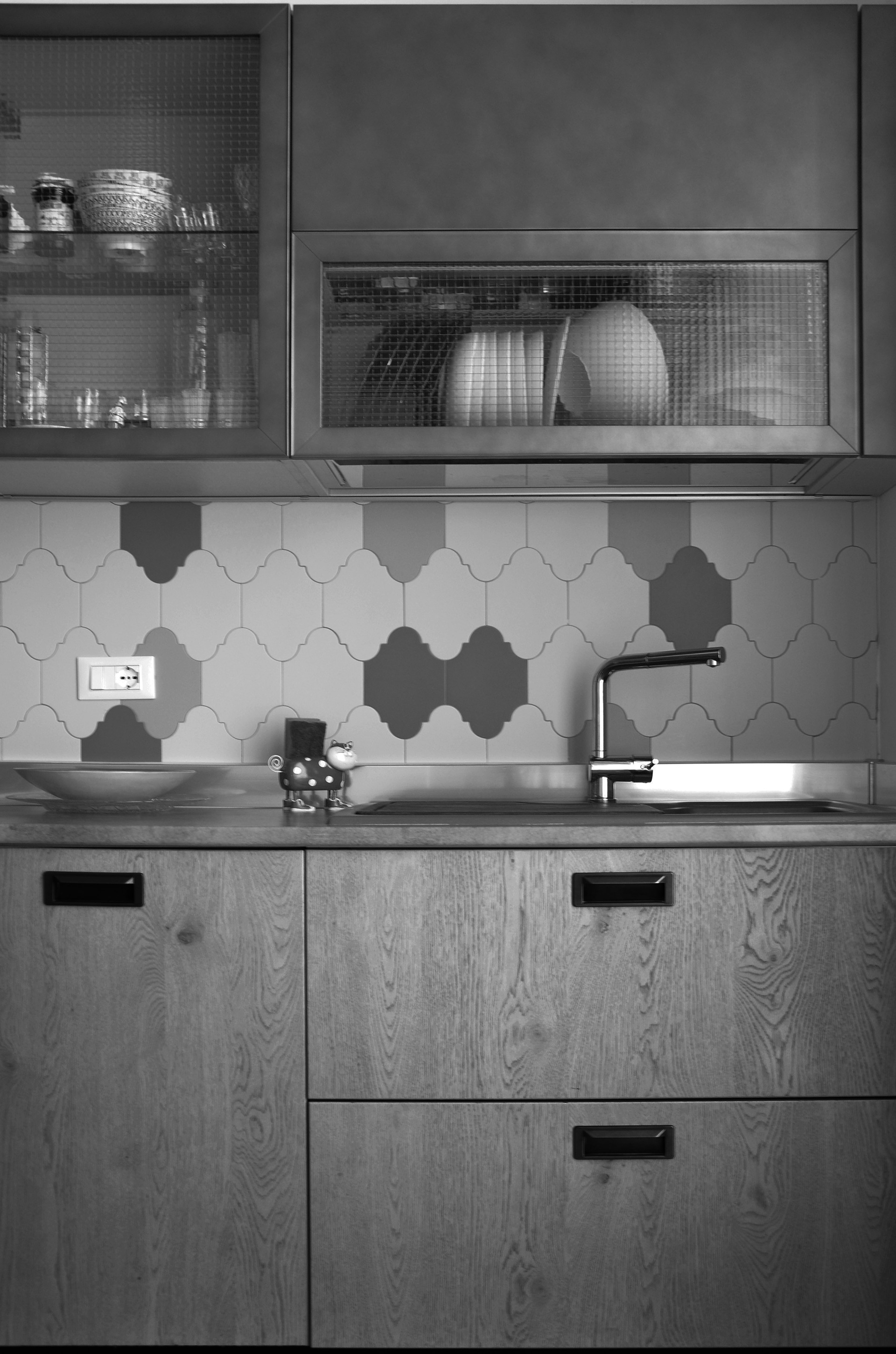 casa MG EG. anche nella scalta della cucina trasuda il gusto estetico per "l'industrial" con la cucina della Scavolini firmata Diesel